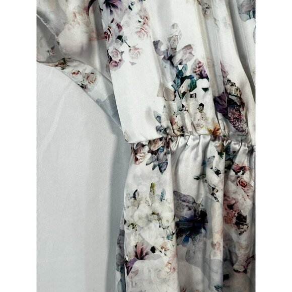 Show Me Your MuMu Floral Shawna Flutter Sleeve Tiered Mini Dress Size‎ Large - Picture 4 of 8